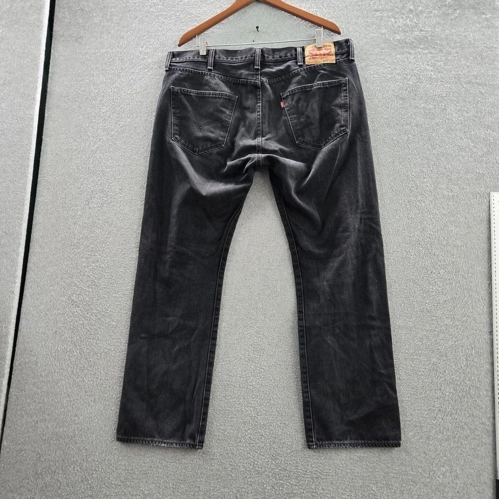 Levi's 501 Men Jeans 38X30‎ Black Denim Original Fit Straight Leg 28.5